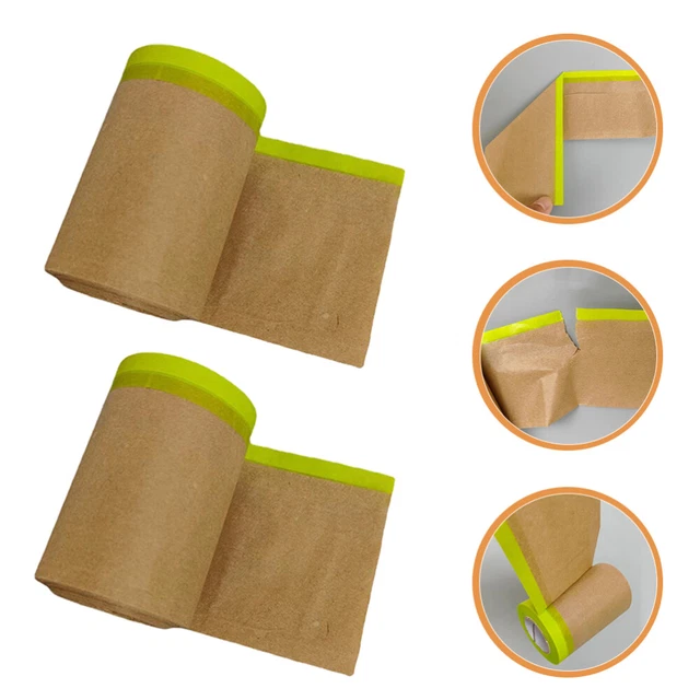 2 rotoli mascheramento nastro master paint forza mascheramento pellicola nastro di carta