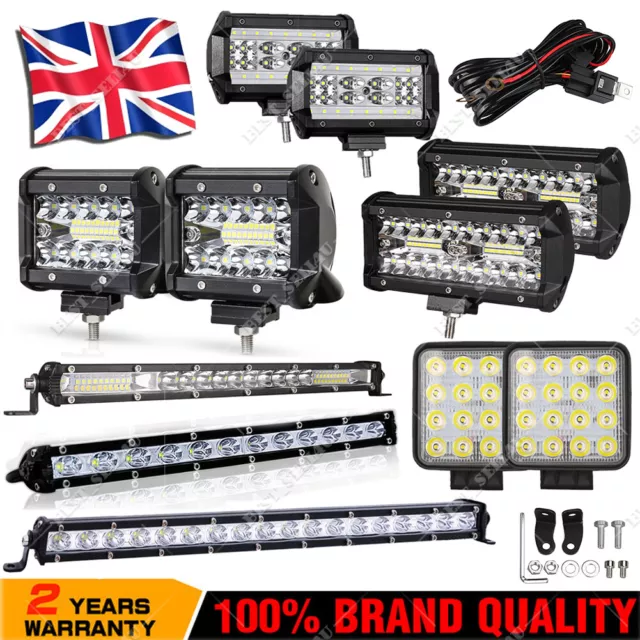 12-24V Car LED Work Light Bar Flood Spot Light Driving Offroad Truck SUV 4x4 ATV