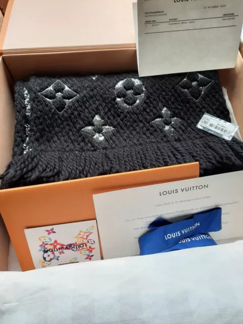 Louis Vuitton Reyajavik Unisex Dunkelgrau AnthrazitCashmere Schal Grau  M71040 black