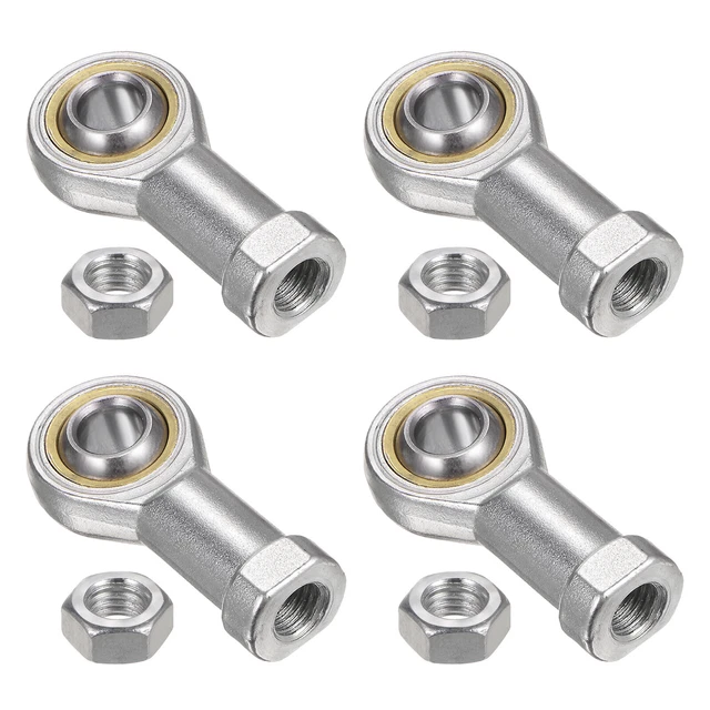 4pcs SI12T/K 12mm Rod End Bearing M12x1.75 Female Left Hand Thread, Cast Iron