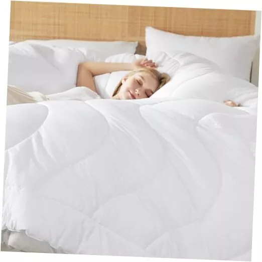 Duvet Insert Lightweight Summer Comforter, Ultra Soft Cooling Queen White