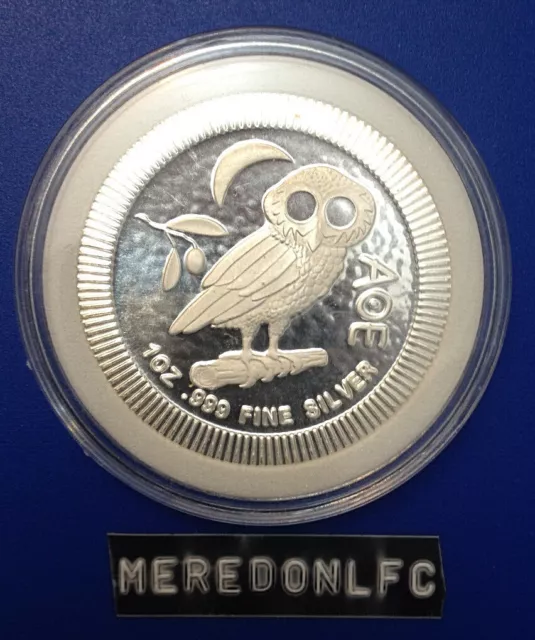 fantastic 2020 1oz .999 pure silver niue,athenian owl coin in capsule
