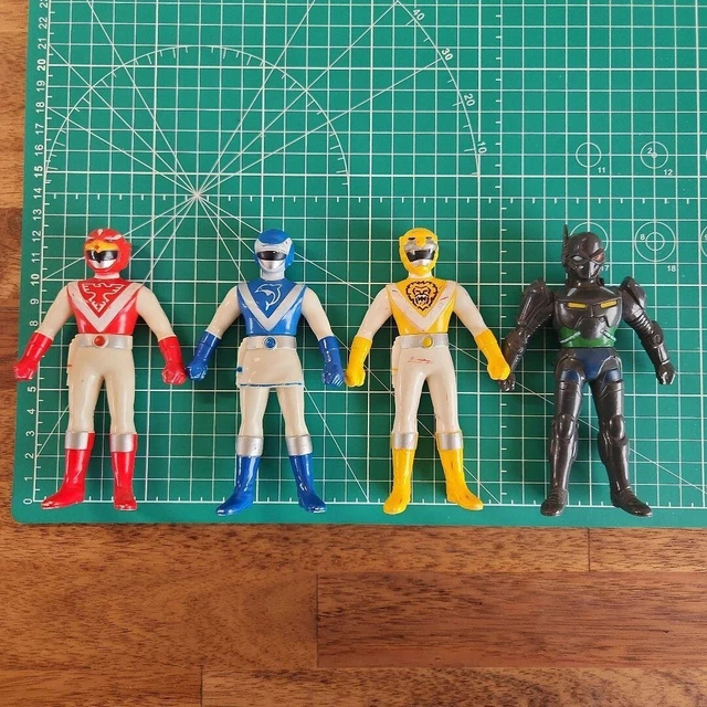 Lot Power Rangers Jetman - 5 Figurines Vinyle Souple (soft Vinyl) - Japon