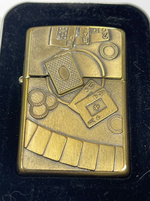 ZIPPO 1997 BLACK JACK BARRETT SMYTHE BRASS LIGHTER UNFIRED IN BOX v319