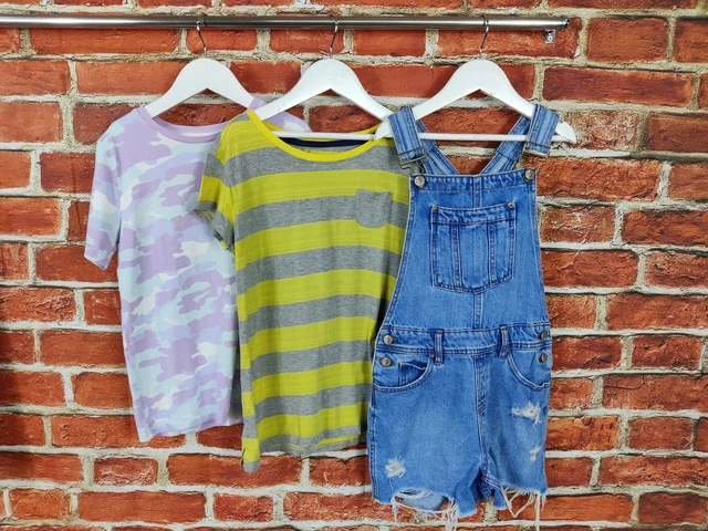 Girls Bundle Age 10-11 Years Next M&S New Look Dungarees Top T-Shirt Camo 146Cm