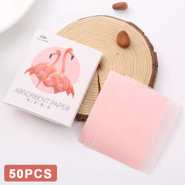 50PCS Facial Oil Blotting Paper Face Absorbing Oil Sheet Oil Control Film