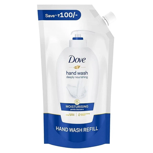 Jabón de manos líquido humectante Dove, recambio de 900 ml