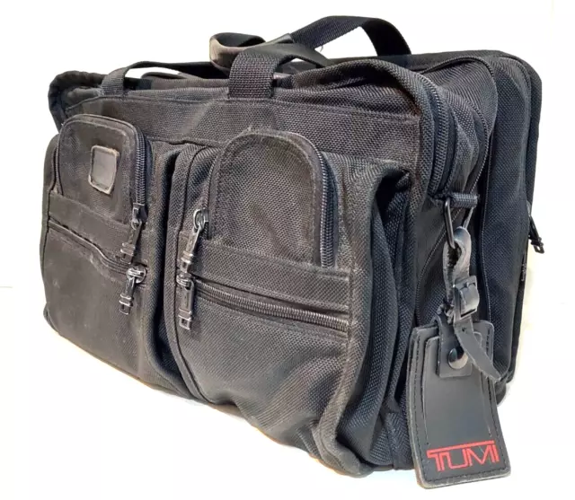 Tumi Nylon Expandable Laptop Portfolio Business Travel Messenger Briefcase Bag