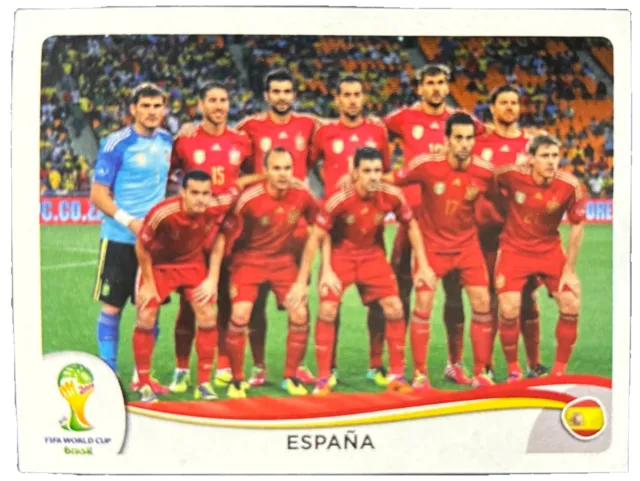 Panini World Cup 2014 Brazil - # 109 - SPAIN TEAM GROUP