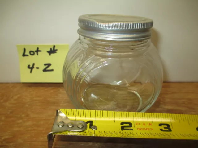 Hoosier - Sellers Cabinet Original Triple Skip Oval Spice Jar Rare Lot # 4-Z