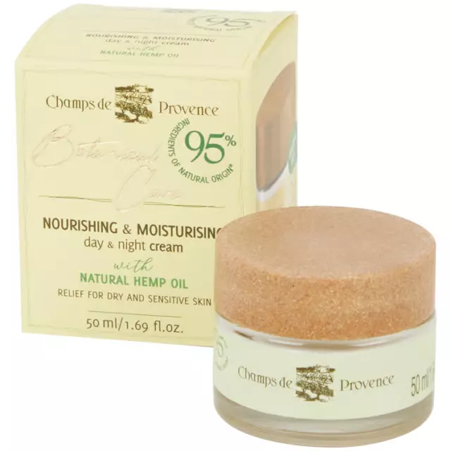 Crème de jour et nuit hydratante 95% naturel Champs de Provence Botanical Care