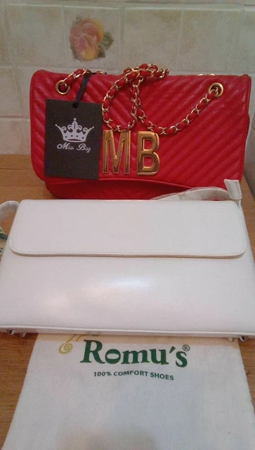 SUPER OFFERTA BORSA Mia Bag Mb Rossa nocinese regalo borsa bianca
