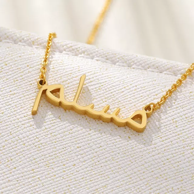 Personalised Arabic / Urdu Name Necklace Gold Silver Gift Women Gilds mom ladies