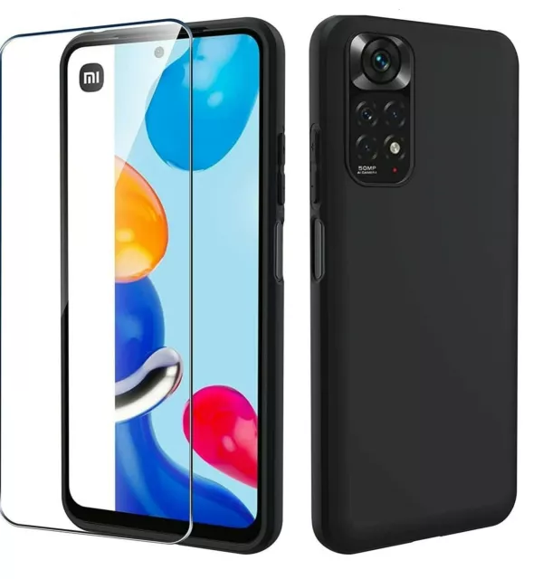 Coque Etui Housse + Verre Trempé pour Xiaomi Redmi Note 12 Pro Plus 11S 11 10