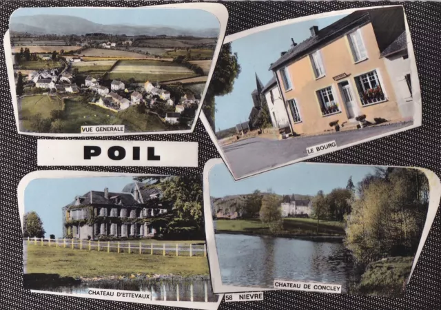 Carte postale 10x15cm postcard POIL multivues timbrée 1967