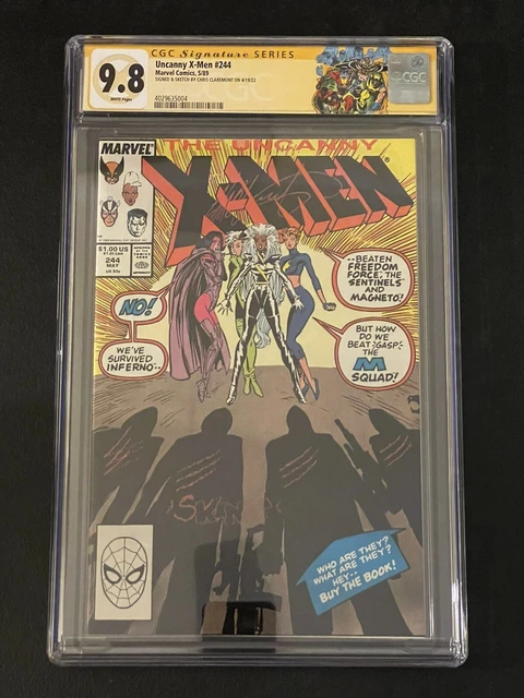X-Men #244 (1989) Jubilee First Appearance CGC 9.8 Remarque Signature Claremont