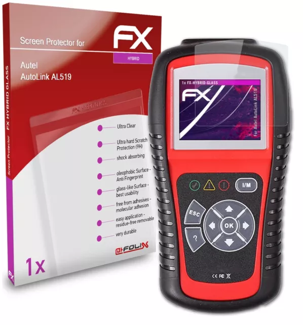 atFoliX Verre film protecteur pour Autel AutoLink AL519 9H Hybride-Verre