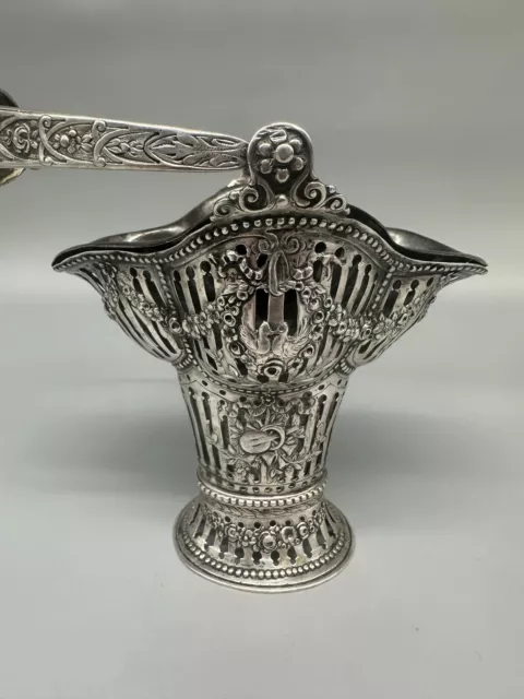 Exquisites Jugendstil Silber 800 Korb aus Hanau, Deutschland 3