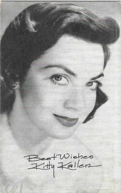 CARTE DES CHANTEURS D'arcade Des Années 1950 Kitty Kallen ! Carte Rare