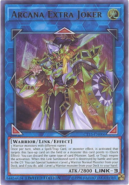 Yu-Gi-Oh Card - CT15-EN006 - ARCANA EXTRA JOKER (ultra rare holo) - NM/Mint