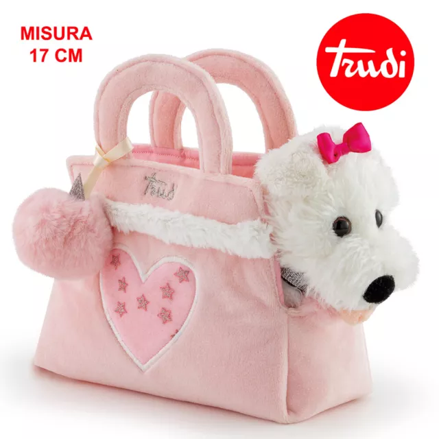 CANE MALTESE PELUCHE Trudi Fashion Bag Borsetta Rosa Chichi Love