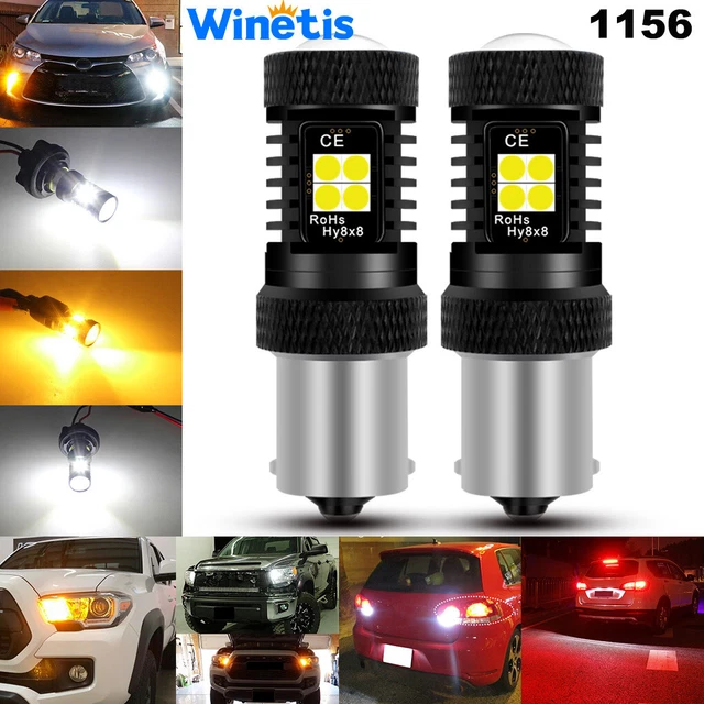 1156 BA15S P21W Turn Signal Backup Reverse Brake Tail Lights LED Bulbs Replace