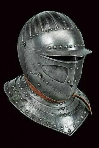 Larp Medieval Close Helmet Battle Knight Armor Helmet Great Replica Helmet18Ga