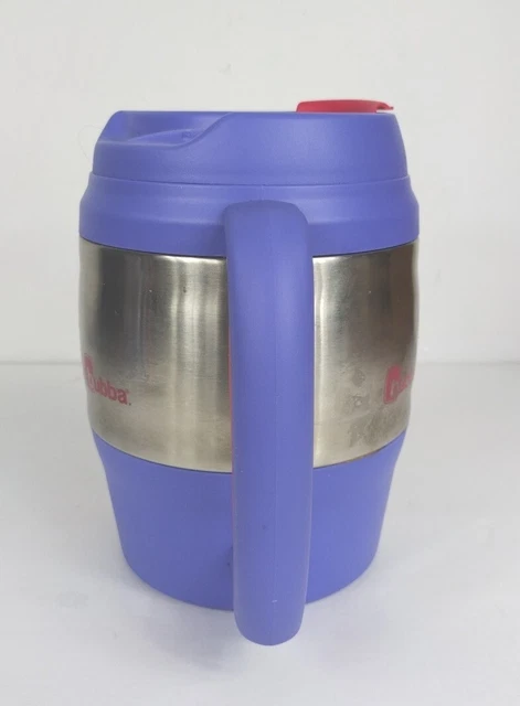 Bubba Keg Insulated Travel Mug 52oz Purple/Stainless Flip Top Thermos Hot & Cold 2