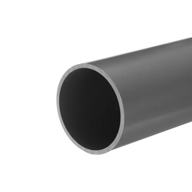 PVC Rigid Round Pipe 57mm ID 63mm OD 20cm/8" Length Light Grey High Impact