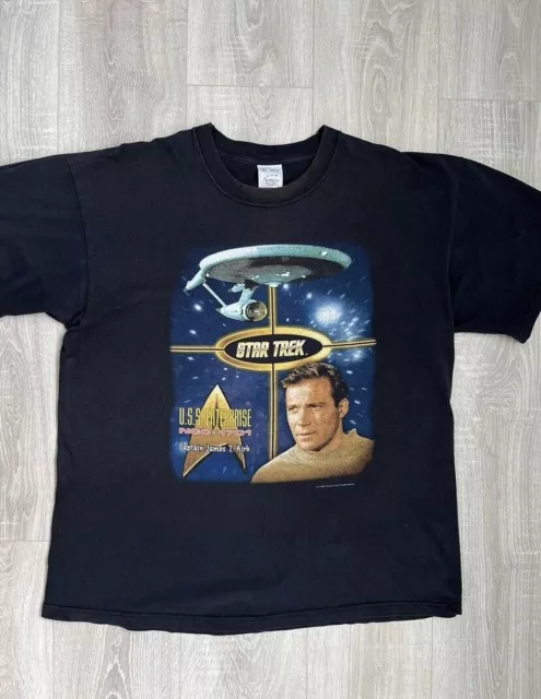 Vintage Star Trek 2000s Camiseta Capitán James T.Kirk Camiseta Talla XL