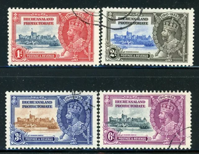 BECHUANALAND 117-20 SG111-14 Used 1935 KGV Silver Jubilee Issue set of 4 CV$36