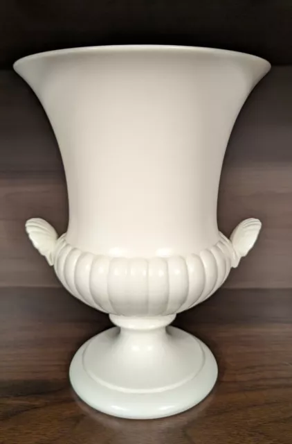 Large Wedgwood Moonstone H- 9.3/4"  -Urn Vase- Vintage White - Made In England