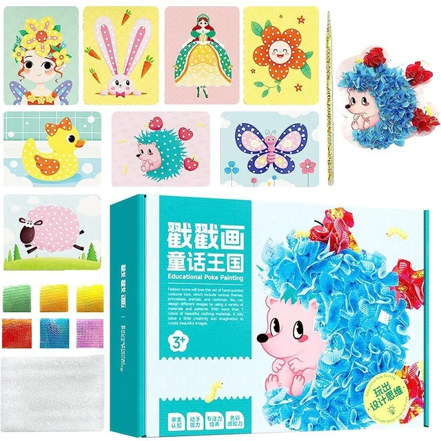 Poke Art Kit De Bricolage Pour Enfants Avec Base LED