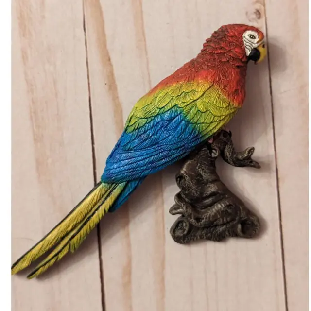 Vintage Rubber Parrot Magnet 1995