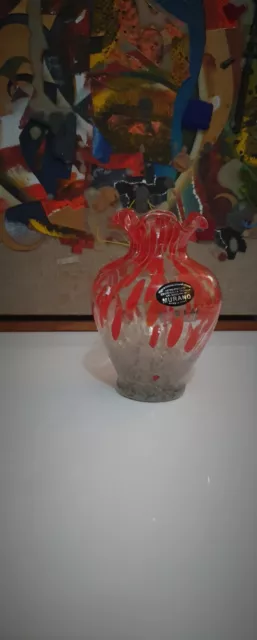 Wundervolle Murano  Vase mit Label