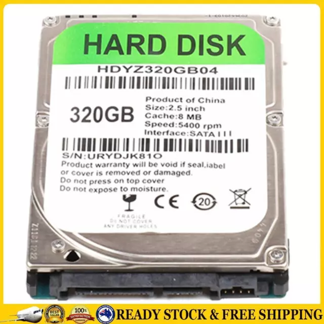 Disco duro interno de 320 GB SATA III 5400 RPM HDD de 2,5 pulgadas para computadora portátil NUEVO