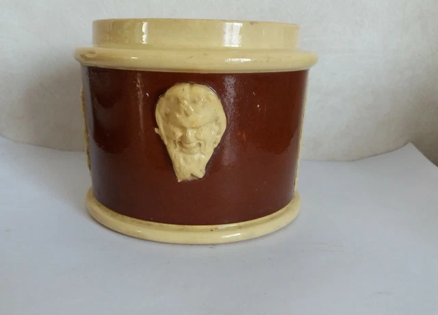 Ancien Pot En Faïence De Sarreguemines Obernai – Signé H Loux, Pour Foie Gras Ou Autre