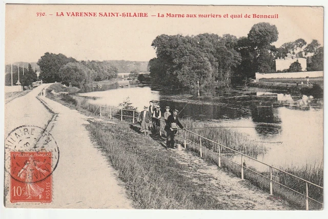 LA VARENNE SAINT HILAIRE - Val de Marne - CPA 94  Peche à la Ligne quai Bonneuil