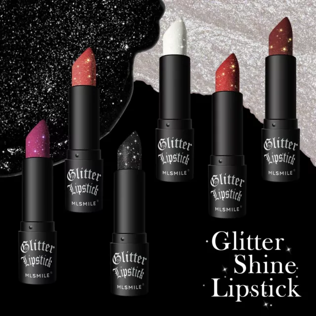 Matte Glitter Shine Lipstick Goth lip color 2