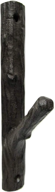New Vintage-Look 7 3/4" Single Coat Hat Hook Cast Iron Branch Twig Tree