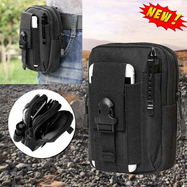 Agilite Tactical Sac Banane Tactique Molle (EDC) - Nylon Pour Randonnée, Camping Et Extérieur - Taille Unique Unisexe Sac Taille Ceinture Molle Edc