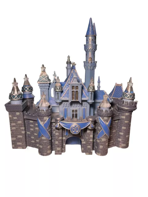 Disneyland 60th Anniversary Light Up Sleeping Beauty Castle Big Figurine Replica