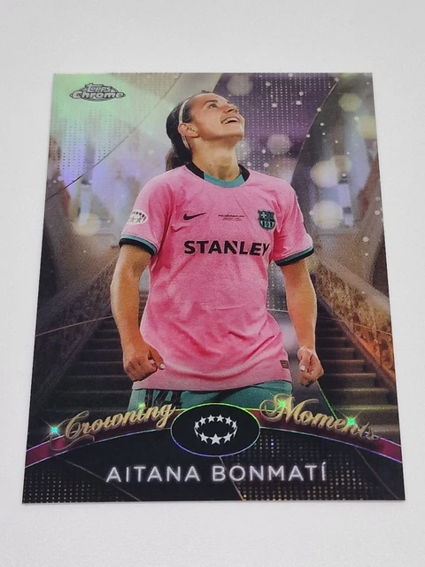 Carte Sportive Topps 2023-24 Aitana Bonmati Platinum - Georgia Stanway 7/10