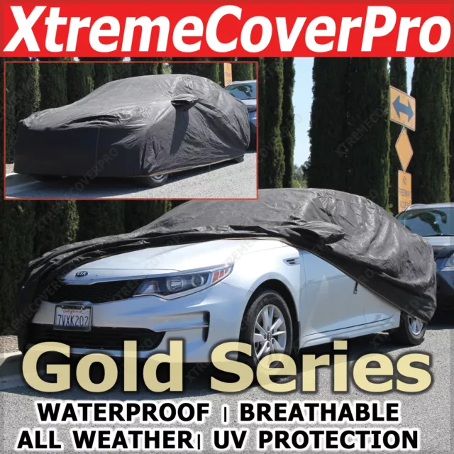 WATERPROOF CAR COVER W/MIRRORPOCKET BLK for 2005 2006 2007 2008 2009 Kia Spectra