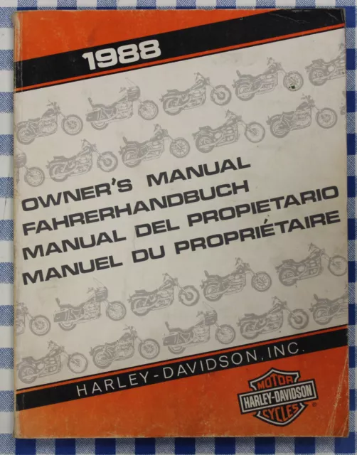 BB Manuale Uso Manutenzione HARLEY DAVIDSON FLTC FLHTC FLHS FXRT 1988 BB Manuale Uso Manutenzione HARLEY DAVIDSON FLTC FLHTC FLHS FXRT 1988