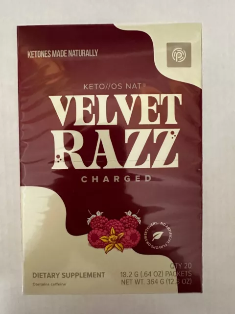 Pruvit NAT KETO OS Velvet Razz Charged 5,10 & 20 Packets 10/2024