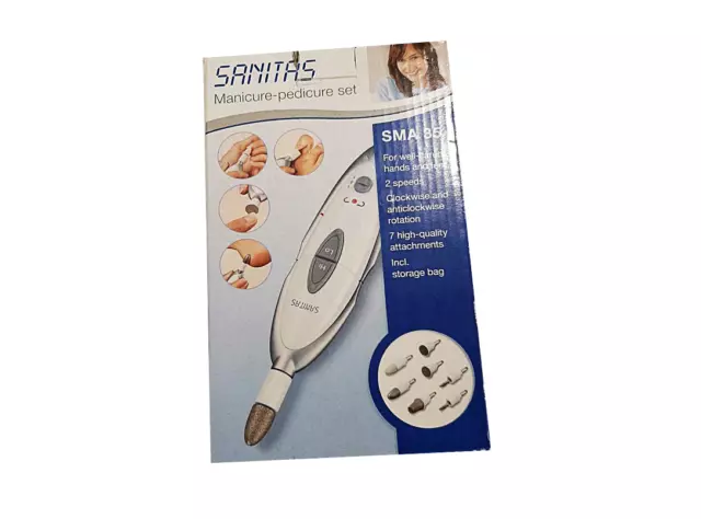 Sanitas SMA 35 elektrisches Maniküre Pediküre Set mit 7 Nagelpflege Aufsätzen