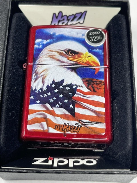 Zippo 2009 Mazzi Freedom Watch Eagle Candy Apple Red Lighter Sealed In Box R166