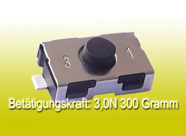 2x Mikroschalter Für PEUGEOT Fernbedienung/Autoschlüssel – Mikrotaster, Schwarz/silber