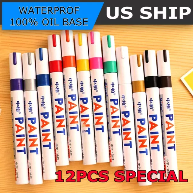 Waterproof Marker Pen Painting Supplies Stationary Metal pen Permanent  Paint New